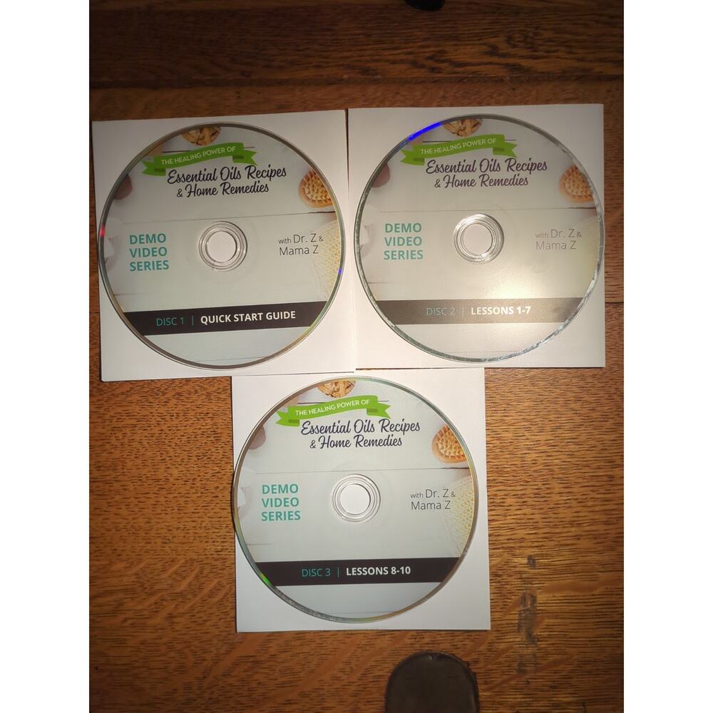 Dr Z & Mama Z Essential Oils Recipes & Home Remedies 3 DVD Set Discs Only